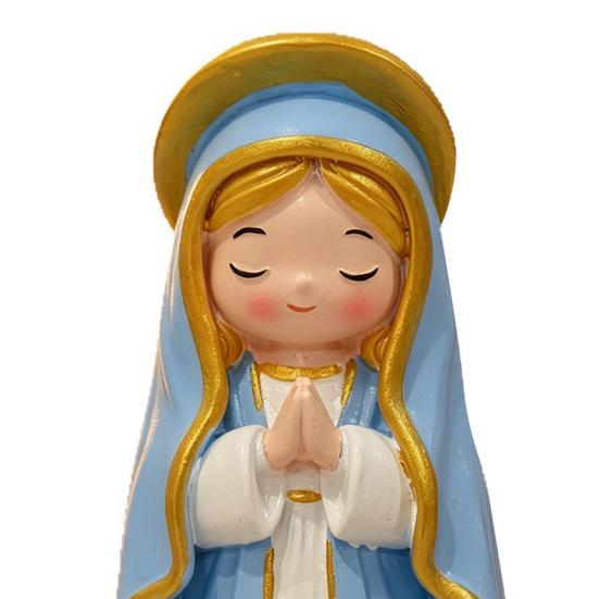 Cute Girl Resin Figurines, Mini Praying Girl Collectible Figure, Little Girl Statue Ornaments for Home Office Desktop Decor
