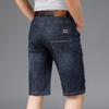 Summer Men's Thin Short Jeans Business Fashion Classic Style Light Blue Elastic Force Denim Shorts Male Brand Clothes