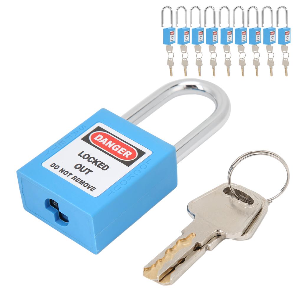 10 комплектов 1,5-дюймовых навесных замков безопасности, стальная балка, изолированный антикоррозионный замок для промышленной машины