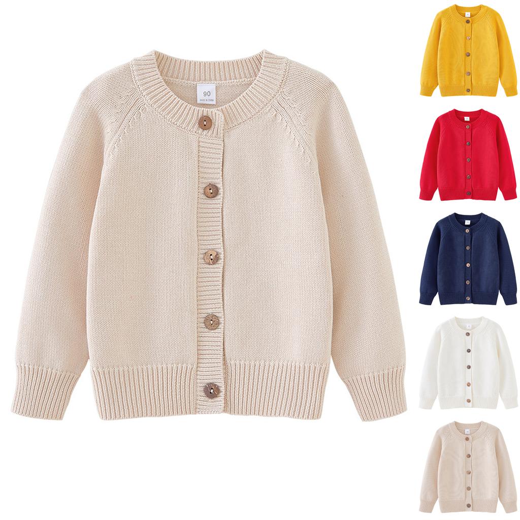 Children's Fashion Casual Cardigan Knitted Long Sleeve  Top