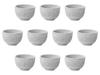 Set of 10 White Glazed Shinogi Teacups X 5cm Sencha Ceramic Setomonohonpo [7.3 (120cc)] (Earthenware)