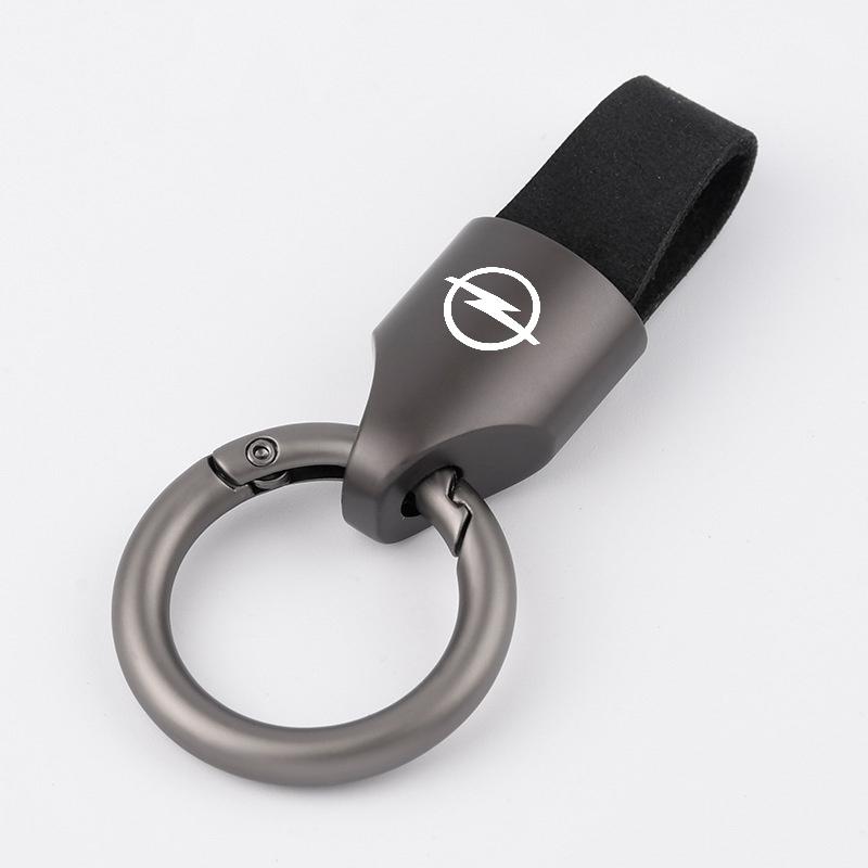 High-end Luxury Men Women Leather/Metal Key Chain Fashion Keychain Key Ring For Opel Corsa D Astra Insignia Combo OPC Vauxhall