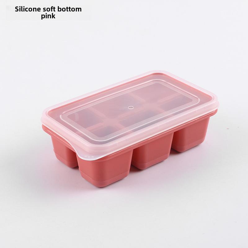 Лоток для кубиков льда с крышкой, форма для быстрой заморозки, силикон для домашнего холодильника