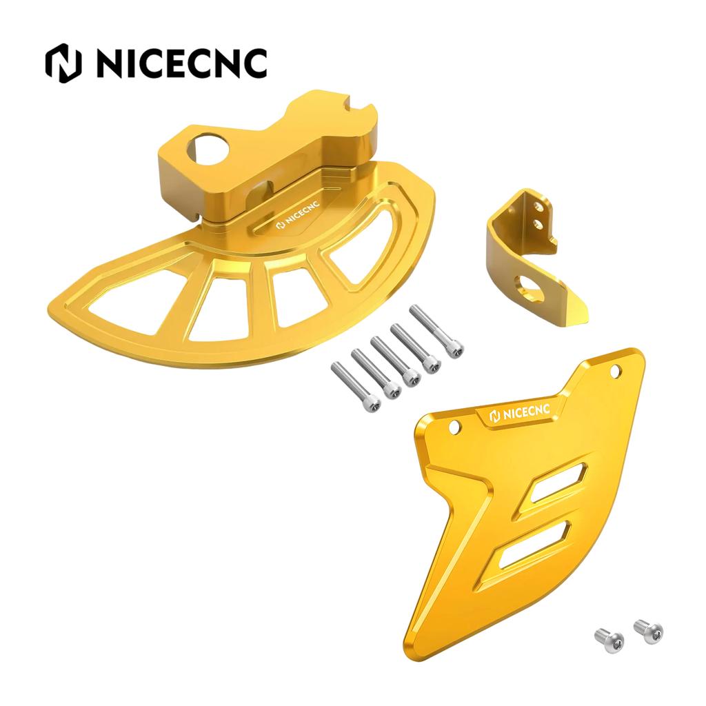 NICECNC Front Rear Brake Disc Guard Protector For Suzuki DRZ400SM DRZ 400SM DRZ400 SM 2005-2024 Aluminum Motorcycle Accessories