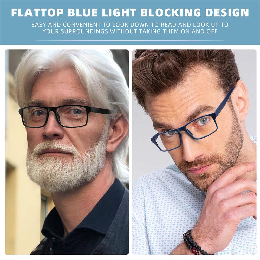 MODFANS Очки для чтения для женщин Ридеры от синего света Мужские Прямоугольные Унисекс Легкая оправа Удобные Пружинные петли Очки