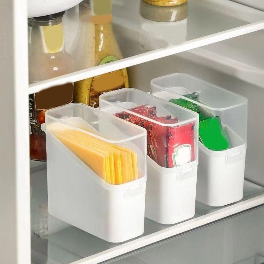 2Pcs Leakproof Coffee Tea Bag Storage Box Transparent Cheese Keeper Seasoning Storage Box Kitchen