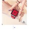 Fashion Guou Top Brand Ultra Thin Ladies Luxury Advanced Gift Square Water Resistant Calendar Genuine Leather Wrsist Watches