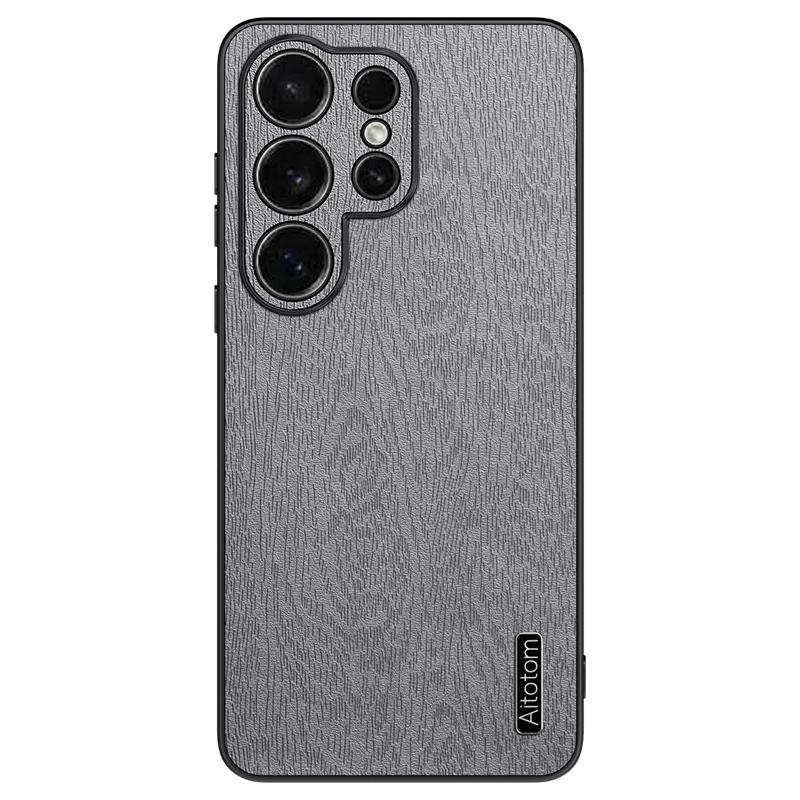Тонкий кожаный чехол с текстурой под дерево для Samsung Galaxy S26 Ultra S25 Edge S24 FE S23 S22 Plus A57 A37 A56 A36 A26 A16 A35 A25 A15 5G Ударопрочный чехол