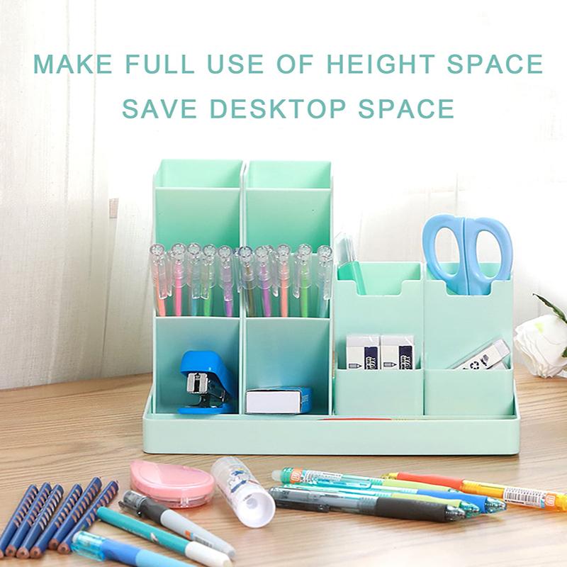 1PC Multi-functional Oblique Insert Pen Holder Student Desktop Combination Pen Bucket Storage Box for School Supplies