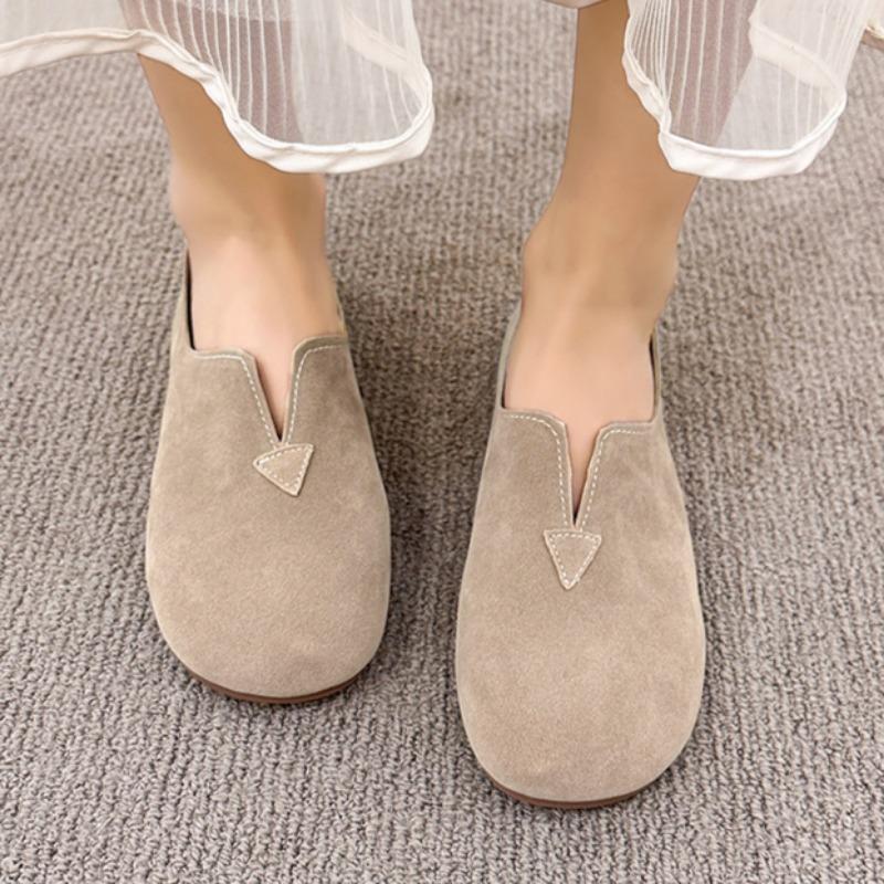 Mode Damen Ballerinas Retro Runde Zehen Loafers Schuhe für Damen Slip-on Casual Übergröße Atmungsaktive Sneaker Damen Zapatos De Mujer