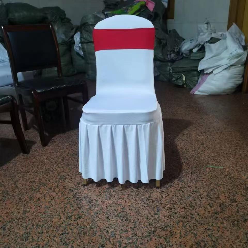 Утолщенная Эластичная Плиссированная Юбка Чехол на Стул для Свадеб и Конференций