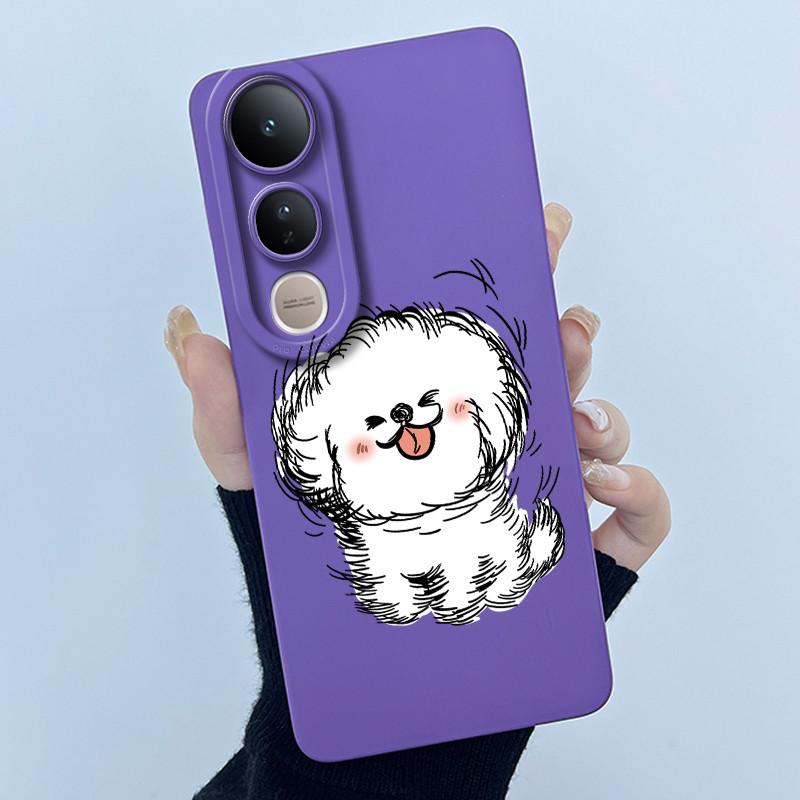 For Vivo V50 Lite Case Lovely Phone Shell Soft Liquid Silicone Back Cover For Vivo V 50 Lite Full Protection Shockproof Bumper