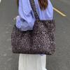 Leopard Print Bag New Niche Design Shoulder Bag Korean Retro Commuter Tote Bag Large Capacity Trendy Women's Bag