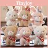 Charming Plush Bear Keychain Stuffed Animal Cute Rabbit Backpack Adornment