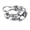 European And American Retro Personality Exaggerated Skull Bone Titanium Steel Men 'S Bracelet 