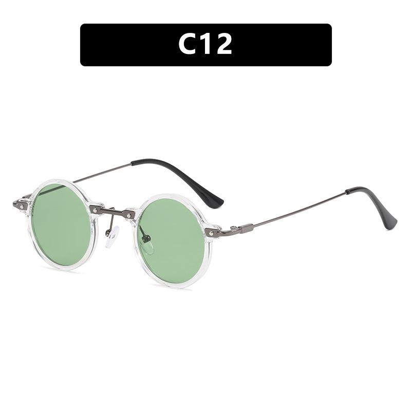 New Vintage Small Round Frame Sunglasses Men Women Designer Retro Fashion Travel Driving Shades Fishing Sun Glasses Female Male