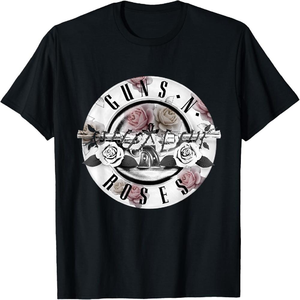 Официальная футболка Guns N' Roses с цветочным пулевым принтом и коротким рукавом