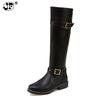 Fashion 2024 Plus Size 34-44 Buckles Women Shoes Woman Casual Zip Up Square Heel Riding Boots Winter Footwear Chaussure B896