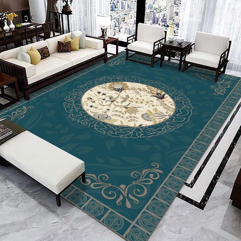 New Chinese Rural Style Fashion Carpet Living Room Sofa Bedroom Study Kitchen Entrance Door Mat Non-slip Home Decoration Rug