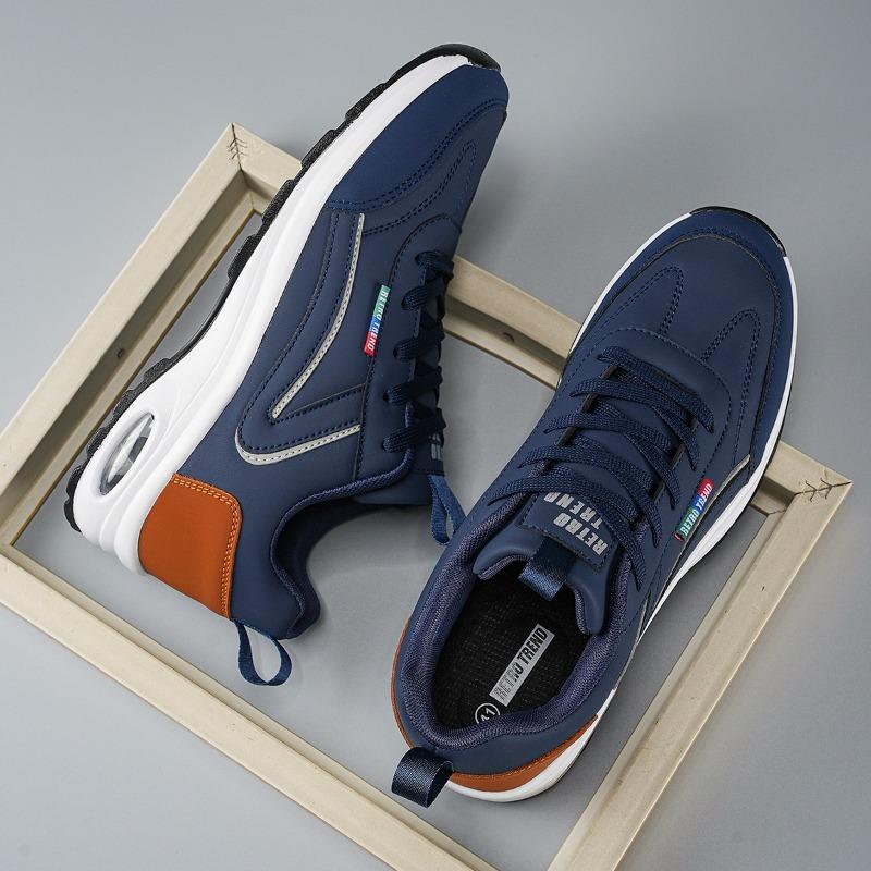 Модная мужская повседневная обувь Комфортная Прочная Повседневная уличная обувь Нескользящие ремешки Защита от запаха Роскошные деловые кроссовки