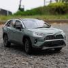 1/32 Модель внедорожника Toyota RAV4 из сплава, литая металлическая игрушка, модель автомобиля, высокая симуляция, звук и свет, коллекция, детская игрушка, подарок