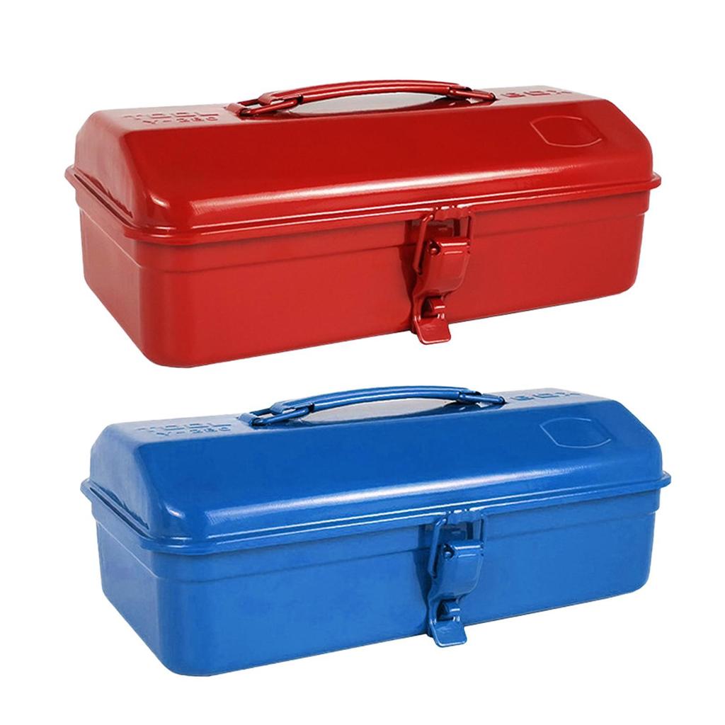 Портативный металлический ящик для инструментов с ручкой, многоцелевой ящик для хранения на открытом воздухе, контейнер для дома, автомобиля, для тяжелых условий эксплуатации