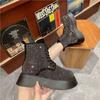 Women's Boots Fashion Rhinestone Boots Woman Thick-soled Martine Boots Platform Motorcycle Boots Female Short Booties