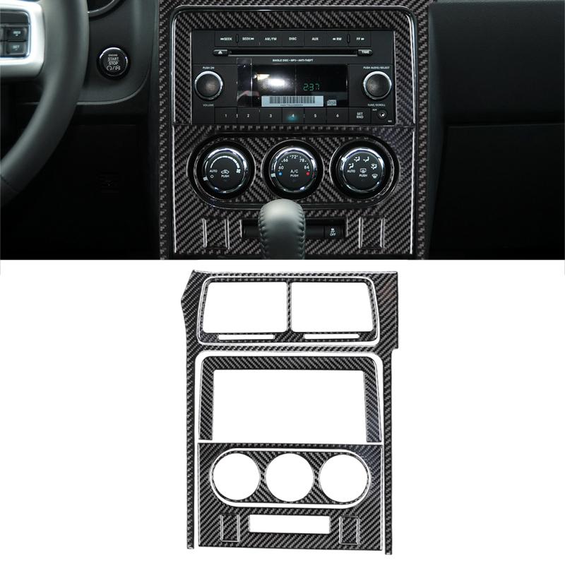 Углеродное волокно, автомобильный кондиционер, поворотная кнопка, наклейка на панель для Dodge Challenger 2008-2014, автодекор