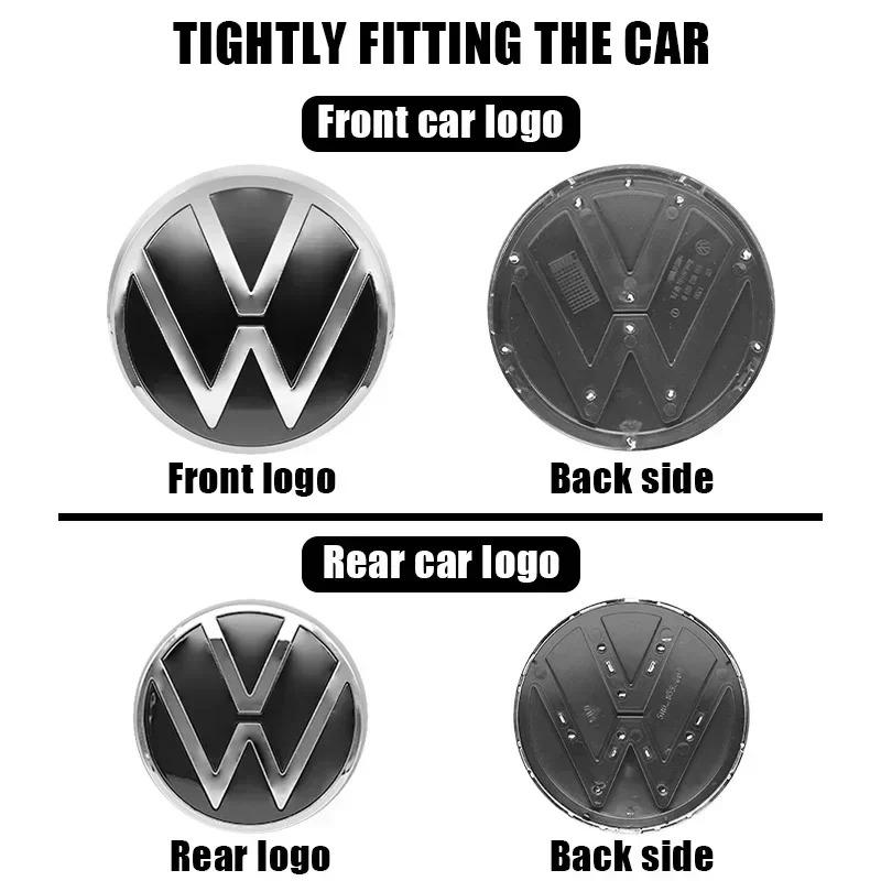 1Pc ABS VW Car Front Logo Grille Badge Trunk Badge For Volkswagen Polo 2019 2020 2021 2022 2023 2024 Car Replacement AccessoriesAL3