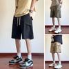 Мужские шорты длиной до колена, свободные шорты-карго с завязками на талии, быстросохнущие повседневные шорты для повседневной носки на улице