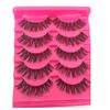 5 Pairs Makeup Long Cross Thick Natural Eye Lashes Extension Black Handmade False Fake Eyelashes