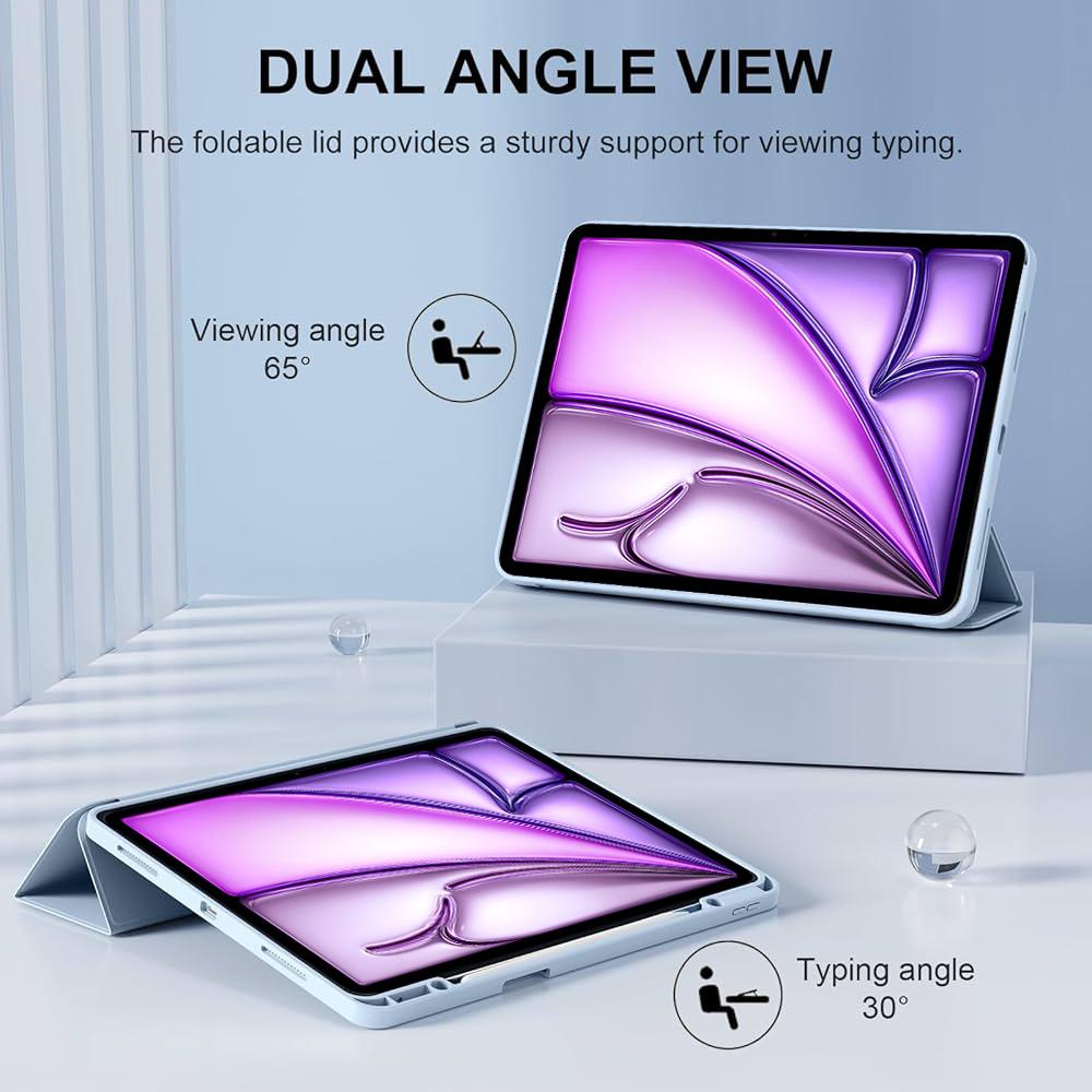 Flip Case For Samsung Galaxy Tab S11 S10 FE/S10 Lite S9FE/S9/S8/S7 11inch Trifold Stand Soft TPU Back Cover with Auto Wake/Sleep