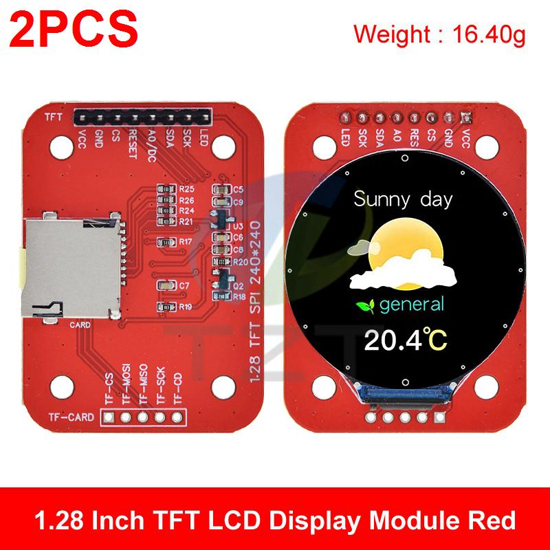 TZT TFT Дисплей 1,28 дюйма TFT LCD Модуль Дисплея Круглый RGB 240*240 Драйвер GC9A01 4-проводной SPI Интерфейс 240x240 Печатная плата Для Arduino