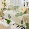 Chenille Green Four-Leaf Clover Sofa Cover Towel Ins Style Four Seasons Universal Integrated Sofa Cover Full Cover Blanket