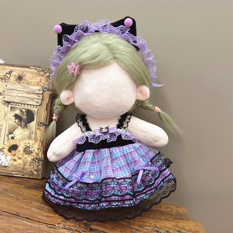 Милый комплект одежды для 20 см хлопковой куклы, плюшевые игрушки, одежда для принцессы, юбка, милый свежий комплект одежды принцессы