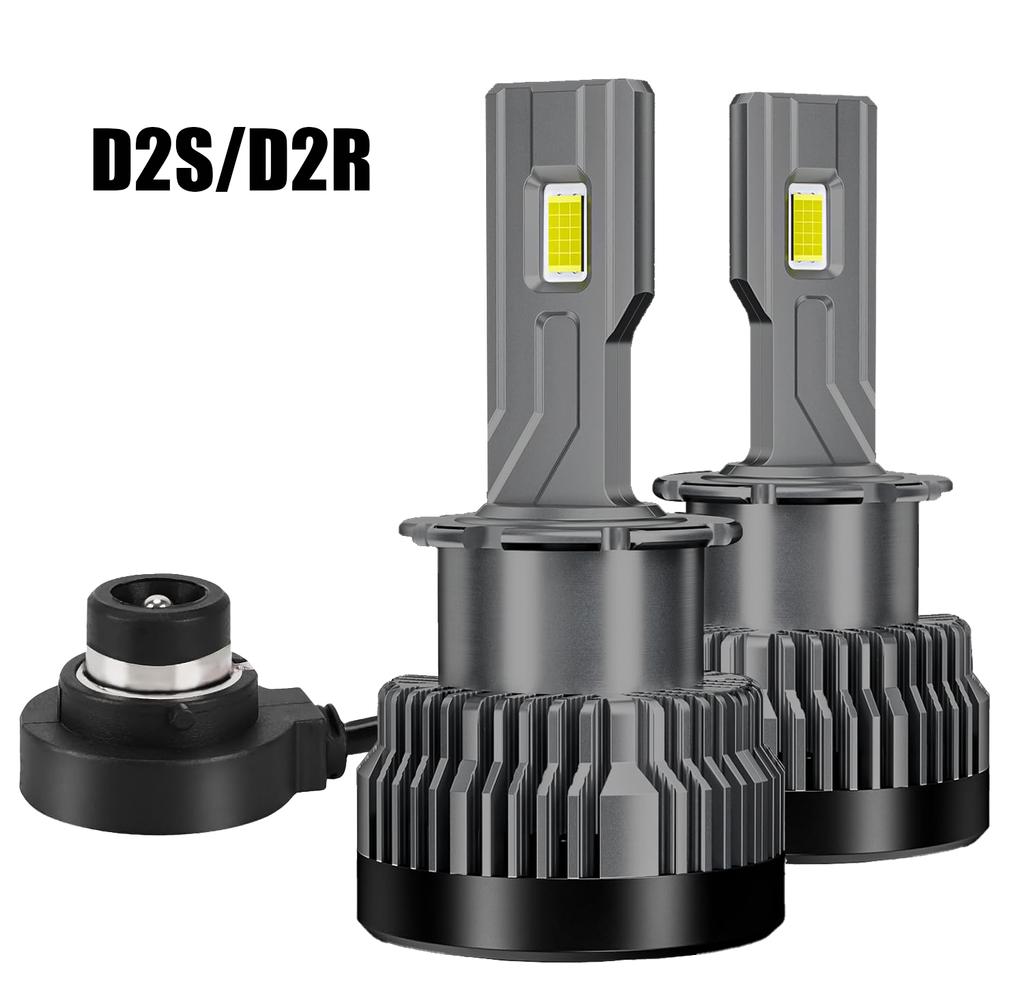 2PCS D1S D3S LED Headlights Bulbs D2S D2R D4S D4R D8S Canbus Lamps Auto Light Two-sided CSP Chip For Car Lights 6000K Plug&Play