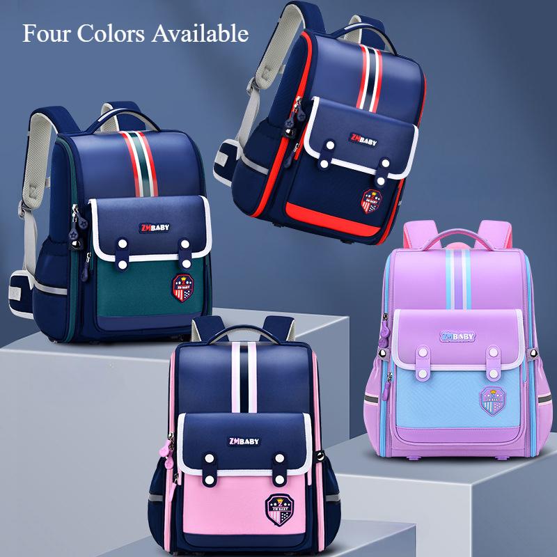 ZMBABY Модный английский стиль осень новый школьный рюкзак для учеников начальной школы интегрированный полностью открывающийся большой вместительный детский рюкзак для мальчиков 1-3-4 классов