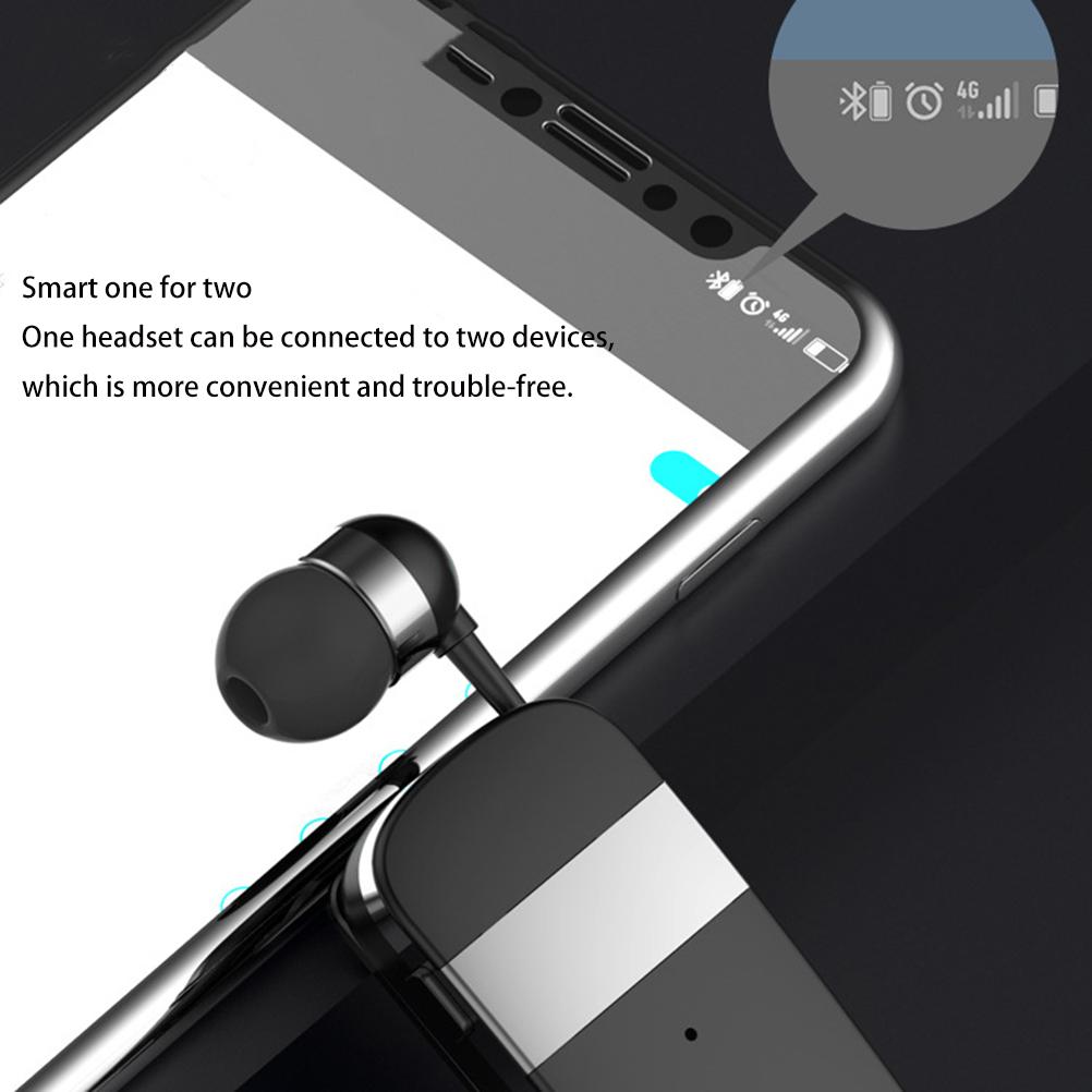 Беспроводная Bluetooth-гарнитура-петличка, одиночная вставная гарнитура для бизнеса и автомобиля, черная