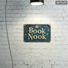 Винтажный Рустикальный Книжный Уголок Металлическая Настенная Табличка Цветочные Золотые Буквы Домашний Декор Подарок