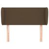 Maison Exclusive - Tête de lit avec oreilles Marron foncé 93x23x78/88 cm Tissu