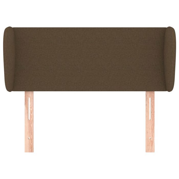 Maison Exclusive - Tête de lit avec oreilles Marron foncé 93x23x78/88 cm Tissu
