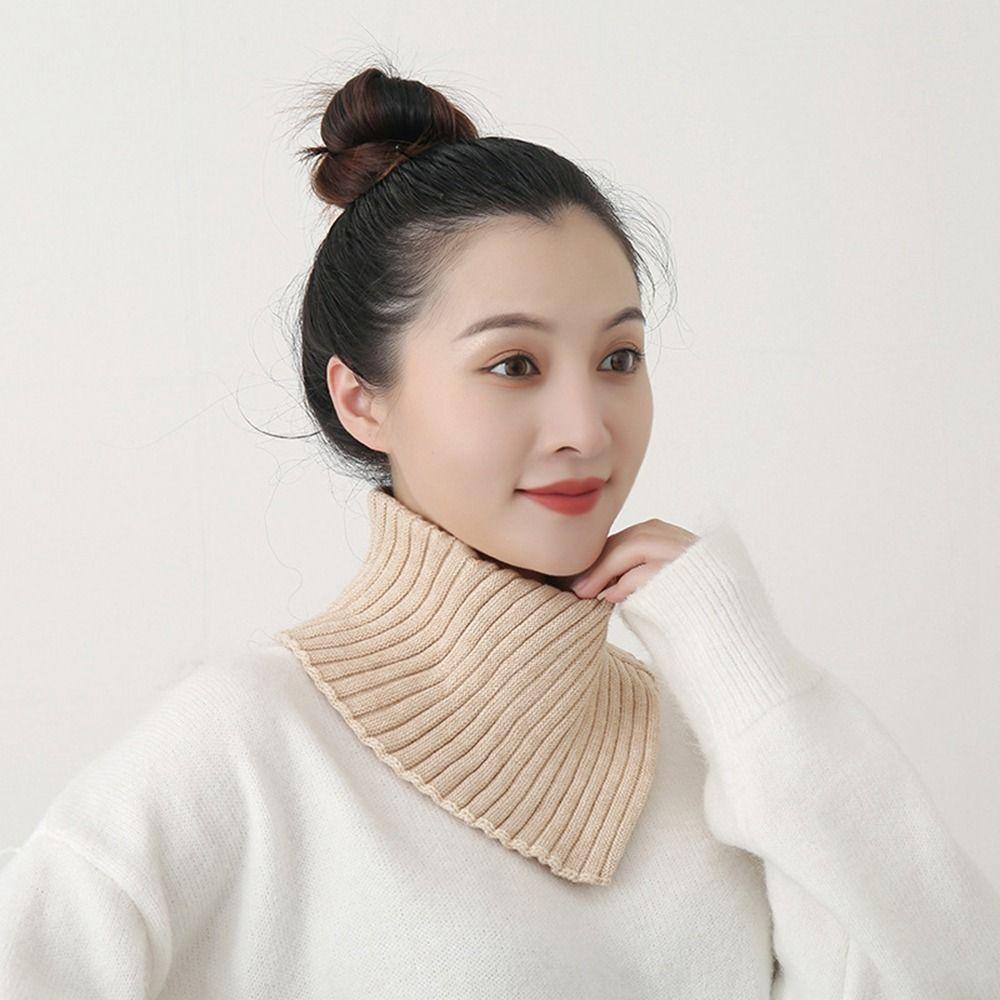 Accessories Warm Scarf Korean Style Scarves Female Wool Scarf Turtleneck Scarf Knitted Fake Collar