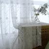 Embroidered Lace Curtains Living Room Bedroom Elegant Organza Floral Delicate White Gauze Home Window Decor,1pc