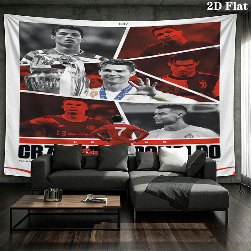 CR7 Wall Tapestry Aesthetic Wall Hanging Printed Fabric Blanket Decorative Tapestries for Bedroom Living Room Home Decor