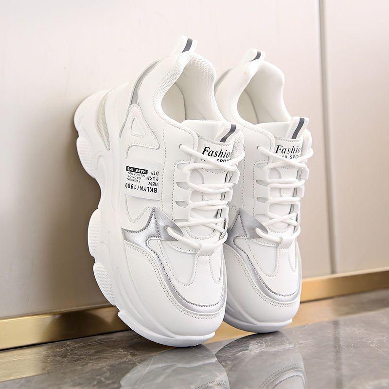 2025 New Women's Inner Dad Shoes Spring and Autumn Platform Comfortable Sports Shoes Light and Small Casual Women's Shoes