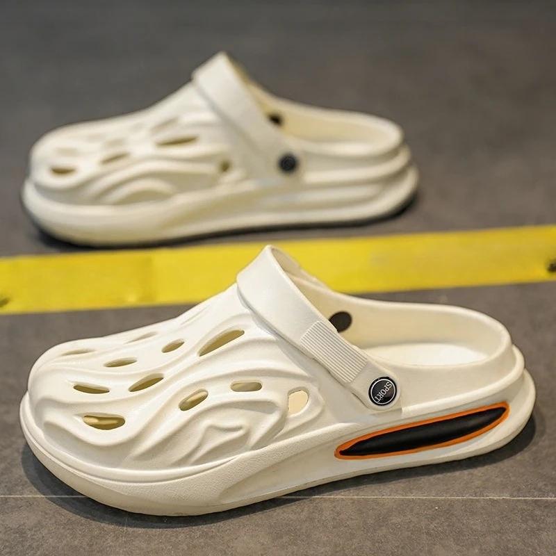 Пляжная мужская обувь Обувь с отверстиями Мягкая Распродажа Открытый носок Цвет Оптом Дорогая Новинка Тренд 2025 Босоножки мужские