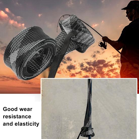 Чехол для удочки 170 см с наконечником с заглушкой, эластичная дышащая сетка, легкая складная защита для удочки, аксессуары для рыбалки