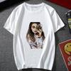 Женская одежда S Футболки Camiseta Mujer Винтажные Повседневные Харадзюку Сексуальная Леди Кофейная Девушка Принт
