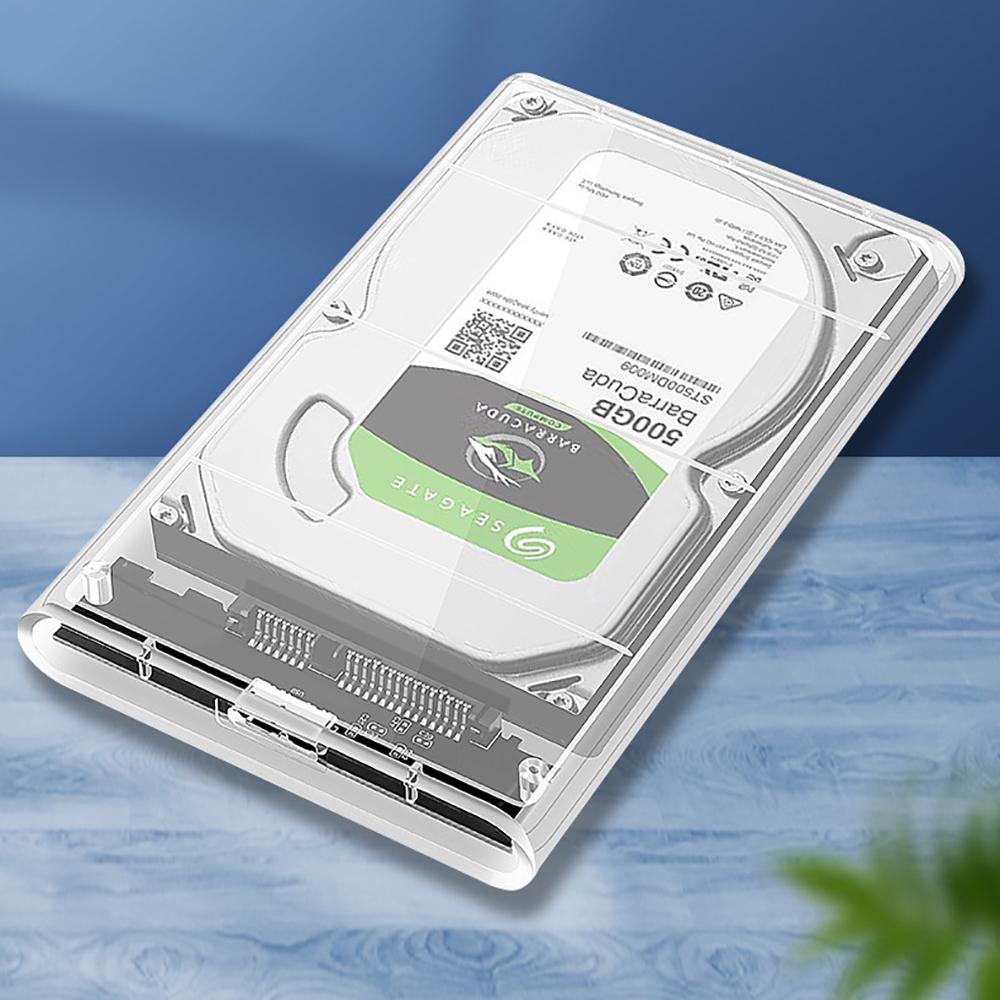 Коробка для жесткого диска USB 3.0 2,5-дюймовый корпус для жесткого диска SATA с кабелем для жесткого диска 5 Гбит / с Поддержка 2 ТБ UASP