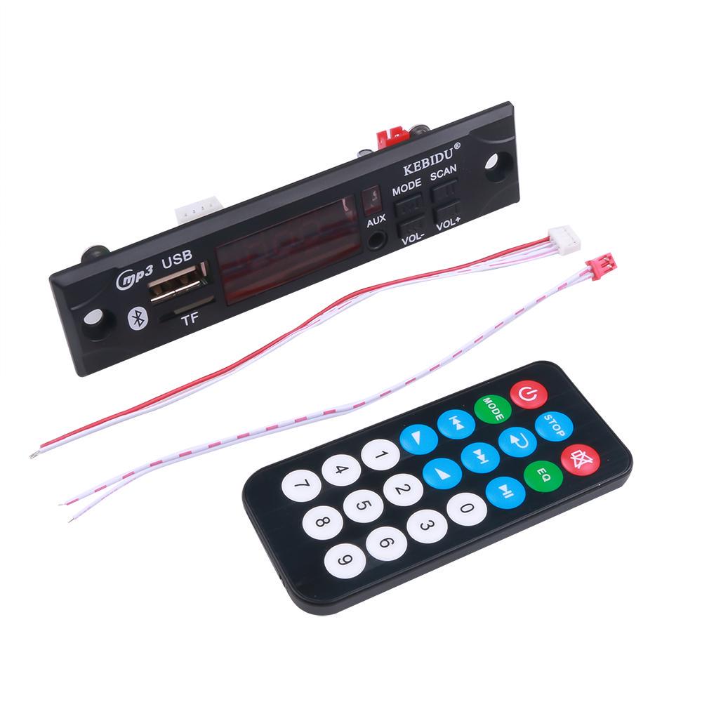 Wireless Bluetooth MP3 WMA Decoder Board 12V Car Audio USB TF FM Radio Module MP3 Player with Remote Control